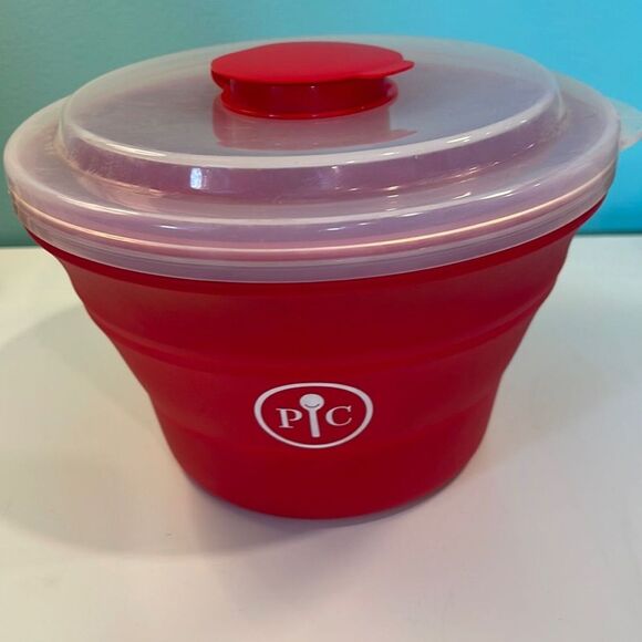Pampered Chef Silicone Microwave Popcorn Maker Collapsible Personal/Small Size - Picture 3 of 11